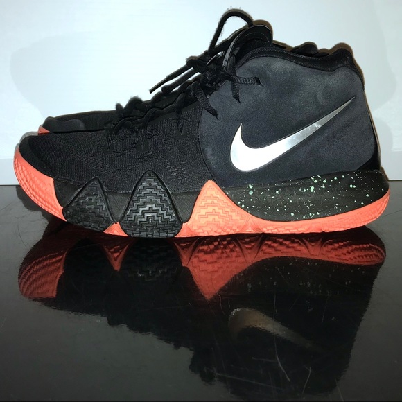 Nike Kyrie Irving 4 Black Orange Silver Size 8 Men Nike Kyrie Irving 4 Black Orange Silver Size 8 Men